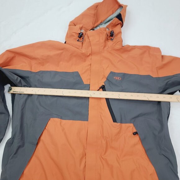 Marker Men's Orange Grey Gore-Tex Long Sleeve Full Zip Windbreaker Jacket Size L - Picture 15 of 15